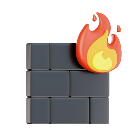 Firewall Security  3D Icon