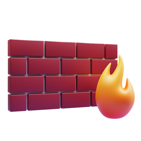 Firewall Security  3D Icon