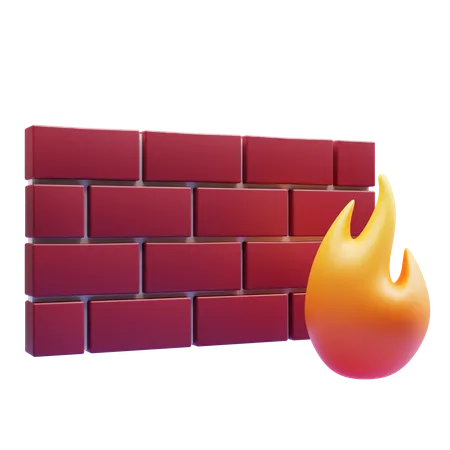 Firewall Security  3D Icon