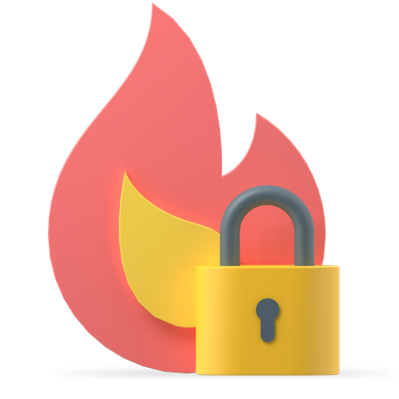 Firewall Security 3D Illustration