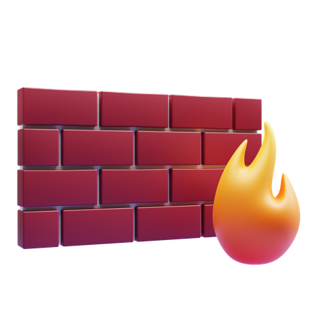 Firewall Security 3D Illustration