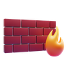 3d firewall emoji