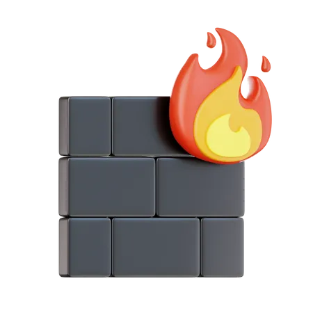 Firewall Security  3D Icon
