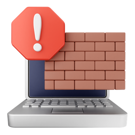 Firewall Security Protection  3D Icon