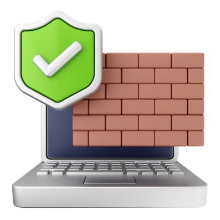 Firewall Security Protection  3D Icon