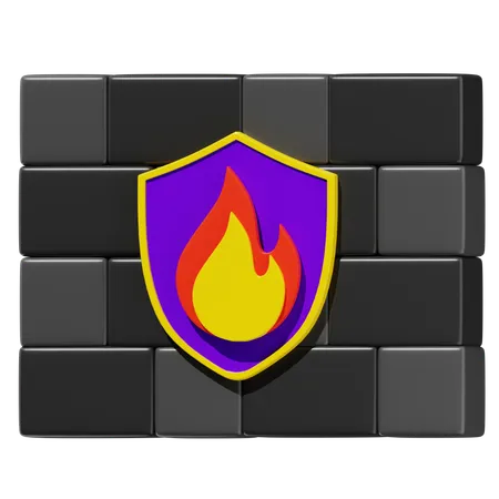 Segurança de firewall  3D Icon