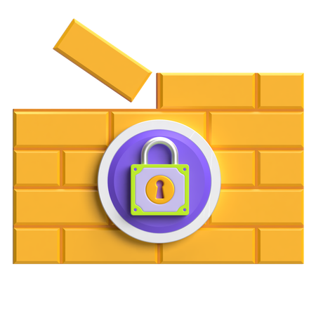 Segurança de firewall  3D Icon