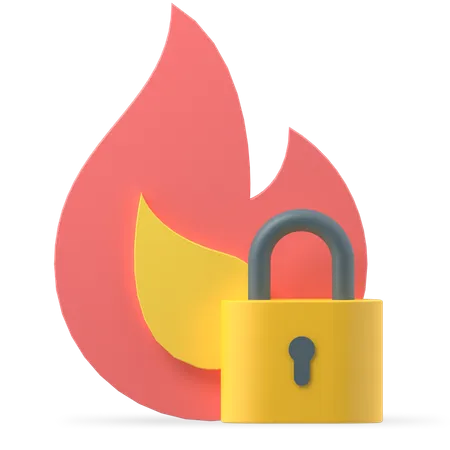 Segurança de firewall  3D Illustration
