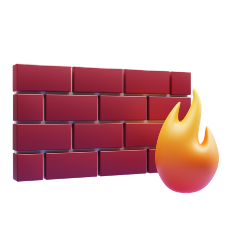 Segurança de firewall  3D Icon