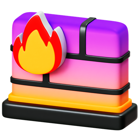 Segurança de firewall  3D Icon
