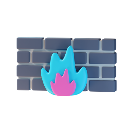 Segurança de firewall  3D Icon