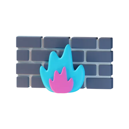 Segurança de firewall  3D Icon