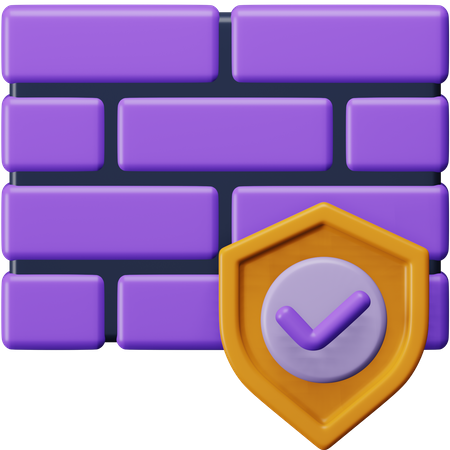 Segurança de firewall  3D Icon