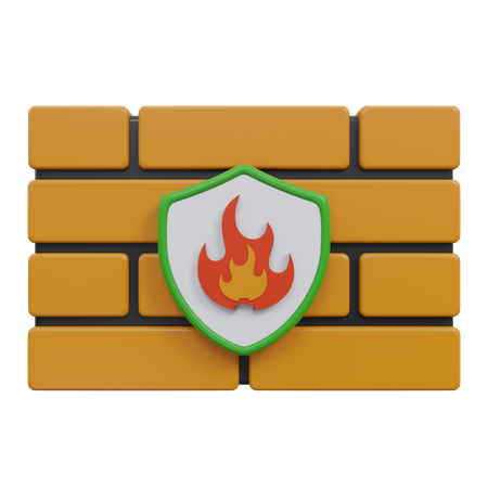 Segurança de firewall  3D Icon