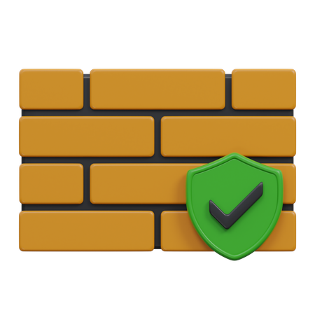 Segurança de firewall  3D Icon