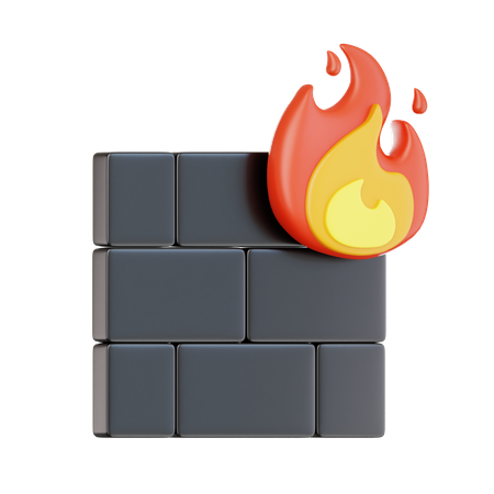 Segurança de firewall  3D Icon