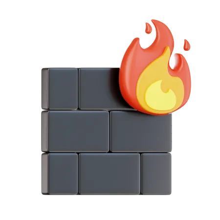 Segurança de firewall  3D Icon