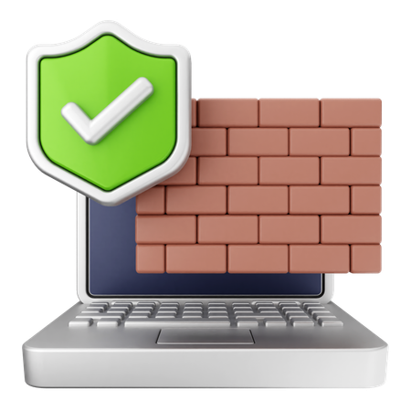 Proteção de segurança por firewall  3D Icon