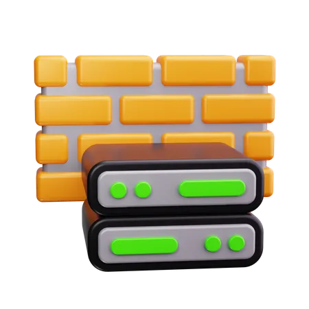 Firewall-Server  3D Icon