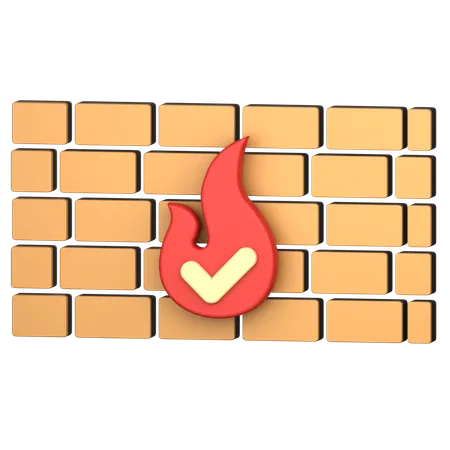 Firewall System  3D Icon