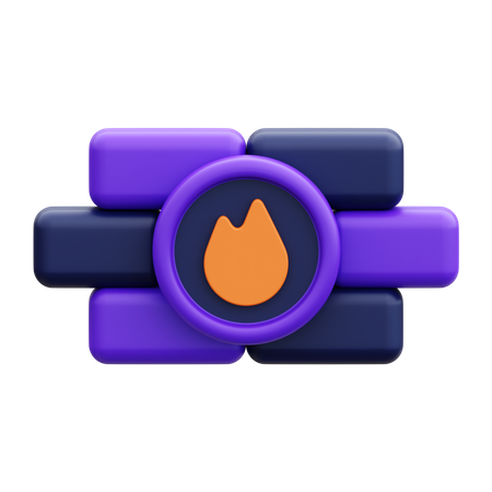 Firewall System  3D Icon