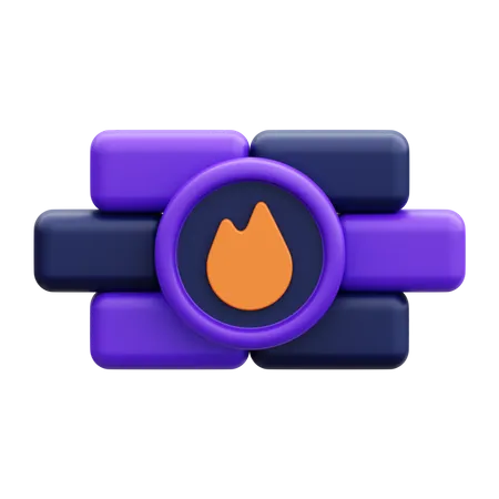 Firewall System  3D Icon