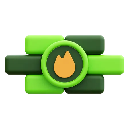 Firewall System  3D Icon