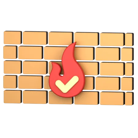 Firewall-System  3D Icon