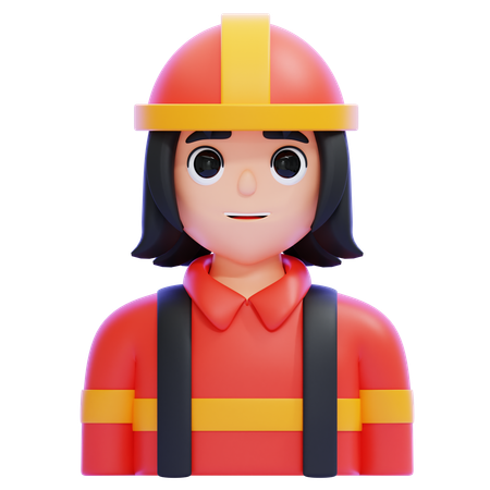 Firewoman  3D Icon