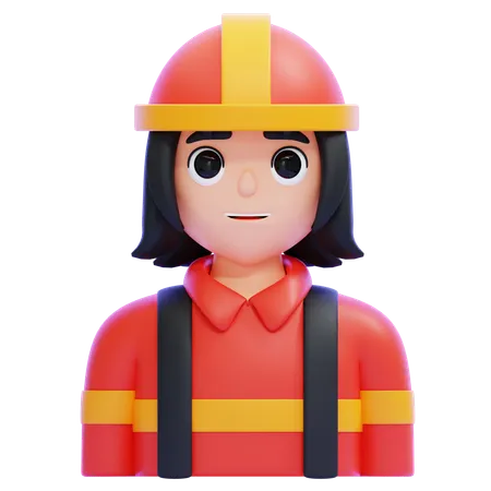 Firewoman  3D Icon