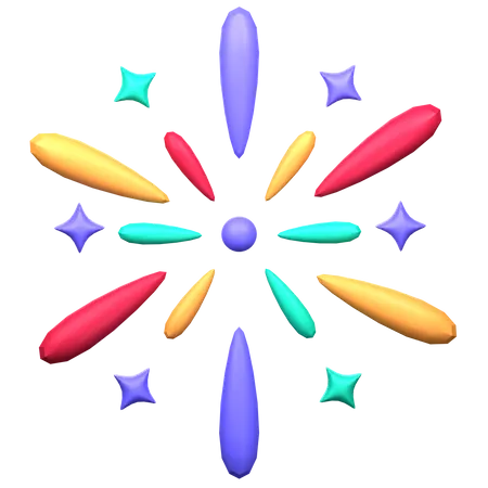 Firework  3D Icon