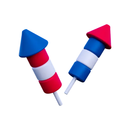 3 D American Independence Day Icon 3D Illustration