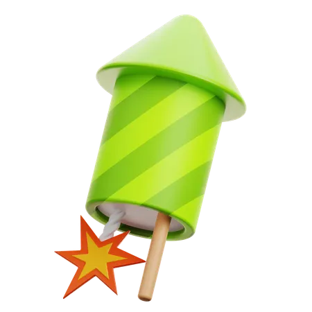 Firework Rocket  3D Icon