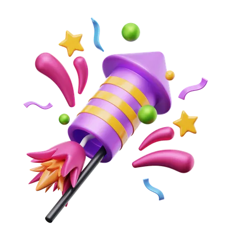 Firework Rocket  3D Icon