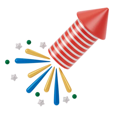 Firework Rocket  3D Icon