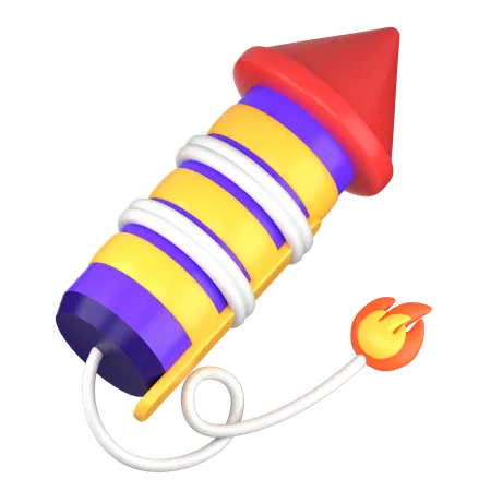 Firework Rocket  3D Icon