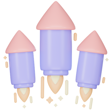 Firework Rocket  3D Icon