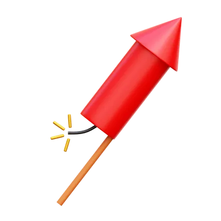 Firework Rocket  3D Icon