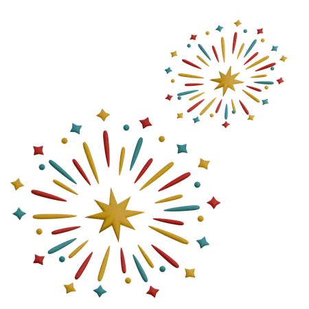 3 D Icon Of Fireworks 3D Icon