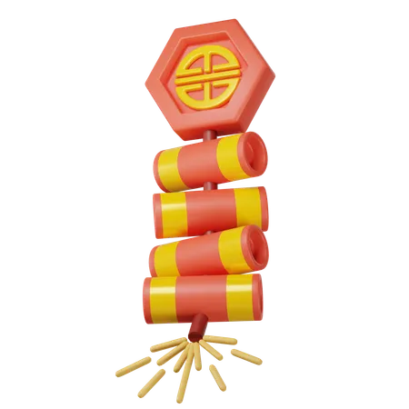 Fireworks For Chinese New Year 3D Icon