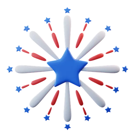 3 D Illustration Fireworks 3D Icon