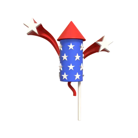 Fireworks Rocket  3D Icon