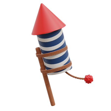 Fireworks Rocket  3D Icon