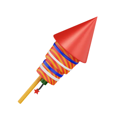 Fireworks Rocket  3D Icon