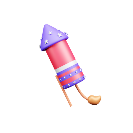 Fireworks rocket  3D Icon