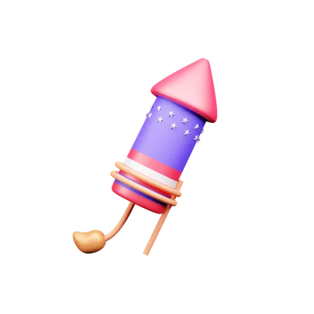 Fireworks rocket  3D Icon