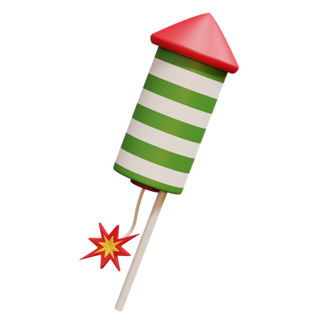 Fireworks Rocket  3D Icon