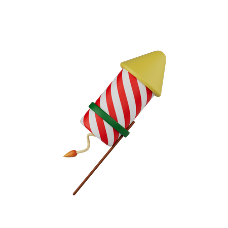 Fireworks Rocket  3D Icon