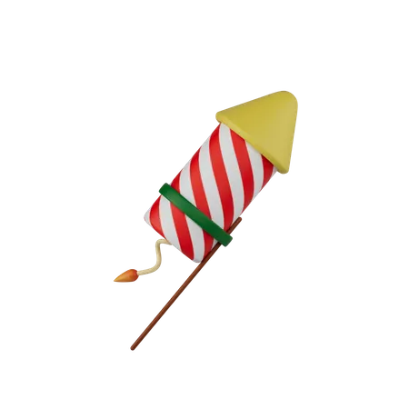 Fireworks Rocket  3D Icon