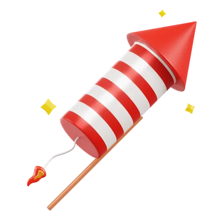 Fireworks Rocket  3D Illustration